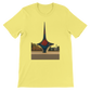 Yellow Umawyeen Damascus Sword Animated Style T Shirt with bold animated sword design inspired by Damascus Syria high quality cotton travel fashion tee for streetwear enthusiasts art lovers and global culture apparel seekers