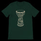 Forest green Soul of the Darbuka calligraphy t-shirt showcasing intricate Arabic calligraphy with modern silhouette made from eco-friendly materials and tailored for a unisex fit. This DTG ready shirt offers softness durability and sharp print quality ideal for fashion conscious individuals looking for cultural identity and stylish daily wear in premium cotton.