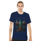 Statue of Liberty New York City graphic t-shirt with animated art design made from premium soft cotton for comfort and style. Perfect patriotic fashion shirt for streetwear lovers travelers and USA landmark enthusiasts.