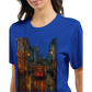 Premium unisex cotton t-shirt featuring animated Istanbul Taksim Street travel artwork perfect for city skyline graphic tee lovers urban fashion enthusiasts and world landmark apparel collectors