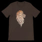 Brown calligraphy print t-shirt designed with soft airlume cotton for comfortable all-day wear. Stylish modern Arabic art design makes this shirt perfect for heritage fashion, bold streetwear outfits, and eco-conscious wardrobe essentials.