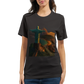 Christ the Redeemer Brazil tourist souvenir t shirt in colorful animated design. Premium breathable cotton travel tee for modern street style vacation wear and cultural fashion lovers.