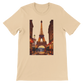 Soft cream unisex t-shirt with colorful animated Eiffel Tower Paris design ideal for travelers dreamers and streetwear fans crafted from 100 percent premium cotton breathable and eco friendly perfect for print on demand lovers
