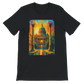 Black t-shirt featuring animated St. Paul’s Cathedral artwork representing London. Premium cotton streetwear tee for travelers and urban explorers. Vibrant DTG print with unisex tailored fit and bold cultural appeal.