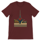 Heather Maroon Umawyeen Damascus Sword Animated Style T Shirt featuring bold Damascus sword design in animated style soft cotton unisex tee for travel lovers artistic apparel collectors and cultural streetwear fans
