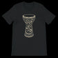 Black Soul of the Darbuka unisex t-shirt with cultural Arabic calligraphy design crafted for high quality DTG printing. Made from 100 percent ring-spun cotton this shirt combines modern minimalist streetwear with traditional art expression. Breathable comfortable and visually striking this printed cotton tee is perfect for identity driven fashion and urban street style.