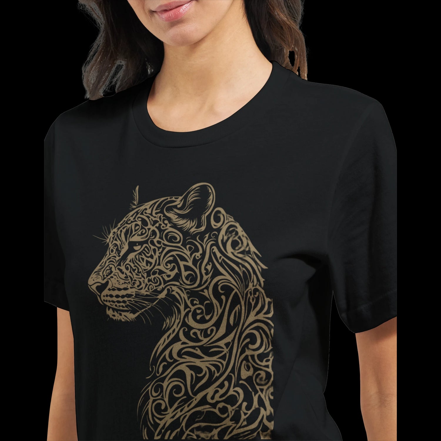Black Sacred Hunt calligraphy shirt with bold graphic print that blends tradition and modernity. A high-quality cotton t-shirt crafted for self-expression and statement fashion. Perfect for creators, artists, and influencers looking for meaningful graphic wear and culturally rich design.