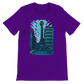 Team purple cotton T shirt featuring animated Al Marjeh Square Damascus Syria illustration stylish streetwear piece for cultural travelers art fans and fashion trendsetters