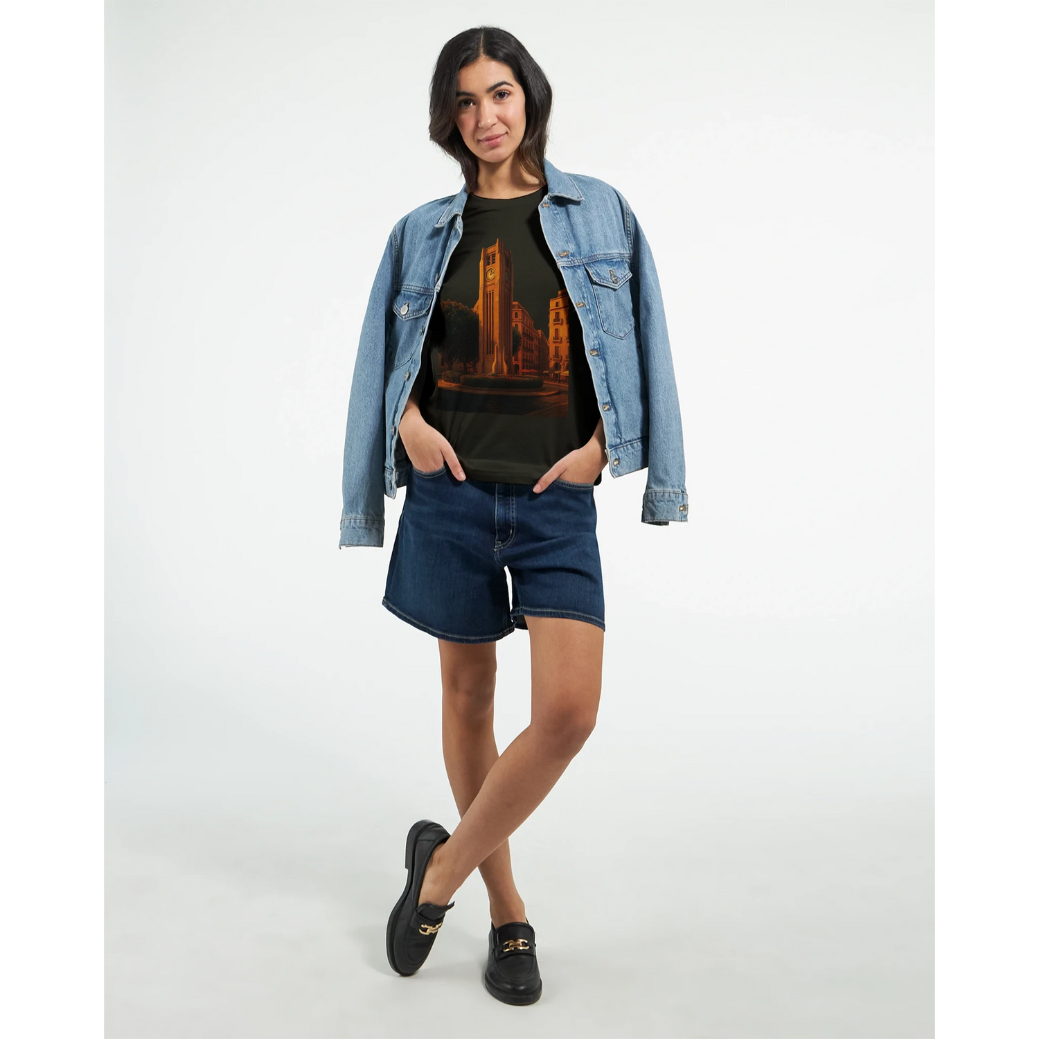 Beirut Solidere Square animated travel t-shirt with vibrant graphic city art printed on premium cotton for men and women ideal for cultural streetwear tourist fashion and wanderlust inspired outfits