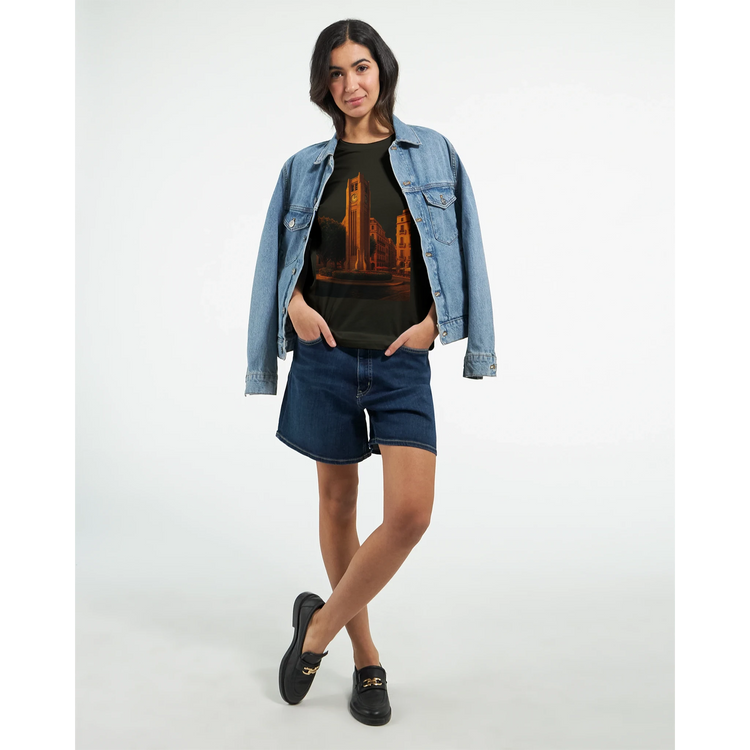 Beirut Solidere Square animated travel t-shirt with vibrant graphic city art printed on premium cotton for men and women ideal for cultural streetwear tourist fashion and wanderlust inspired outfits