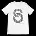 White calligraphy style unisex t-shirt with scripted strength design in bold Arabic-inspired typography. Made from soft 100 percent Airlume cotton for DTG printing. Perfect for streetwear lovers, artistic expression, and modern identity fashion.