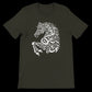 Dark olive cotton t-shirt with stylized calligraphy print designed to inspire. A modern classic for cultural fashion lovers, this eco-conscious DTG-ready tee combines comfort, identity, and artistic flair in one stylish look.