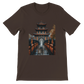 Brown Ancient Chinese Mega Bridge animated style t-shirt with rich heritage inspired bridge illustration printed in vibrant colors made with premium combed cotton comfortable fit for travel street style and cultural fashion trends