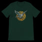 Forest green Arabic calligraphy falcon t-shirt for cultural expression.
