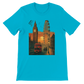 Turquoise London City Animated Style urban fashion T-shirt featuring colorful cartoon London skyline premium soft cotton DTG print shirt for stylish travelers and landmark lovers