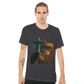 Animated Christ the Redeemer t shirt with Rio de Janeiro Brazil travel landmark graphic printed on premium cotton. Unisex streetwear travel tee for global culture lovers urban explorers and fashion trendsetters.